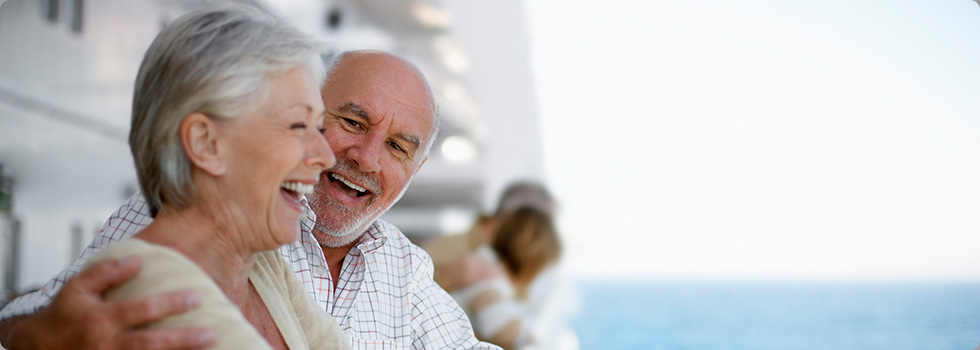 An elderly couple planning with their superannuation funds.